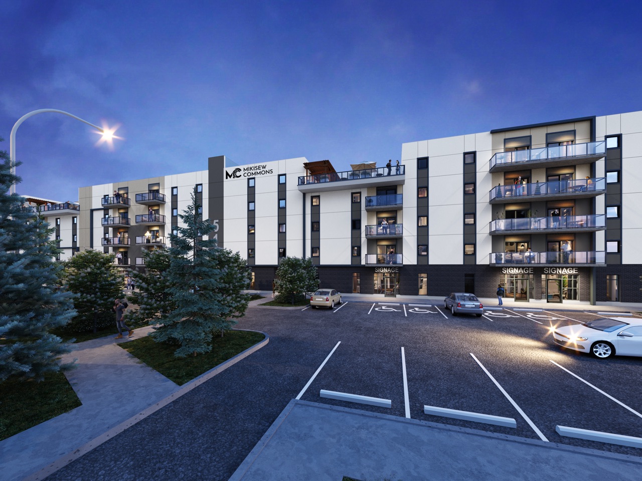 Retail and live-work frontage, Mikisew Commons rendering