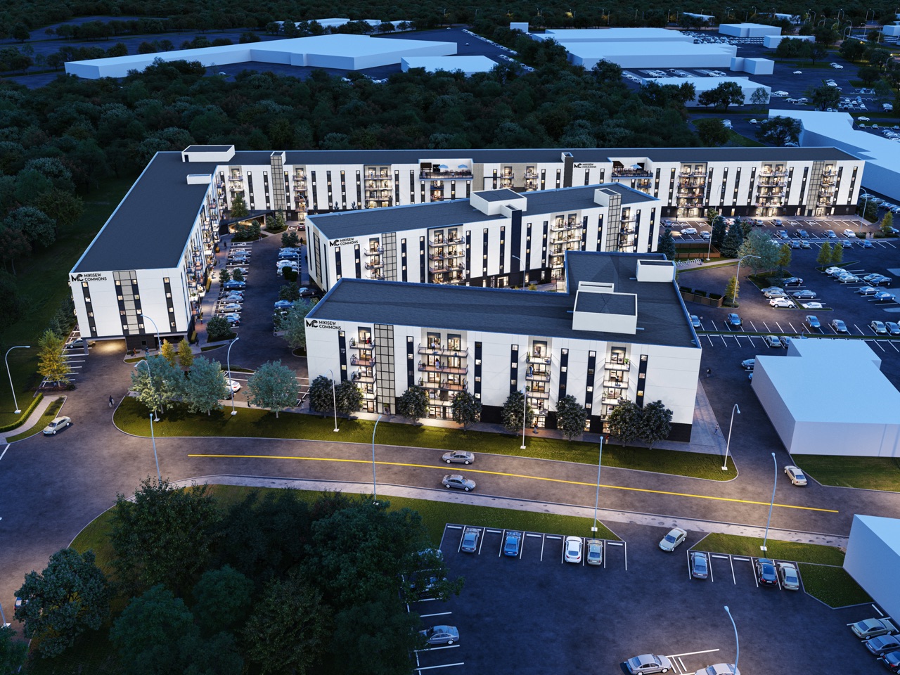 Northeast Edmonton from above, Mikisew Commons rendering
